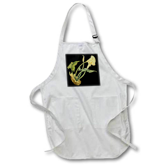 Apron - Easter Lily In Shell Beaches And Funerals Symbolic Art Vector Art - Calla Lily