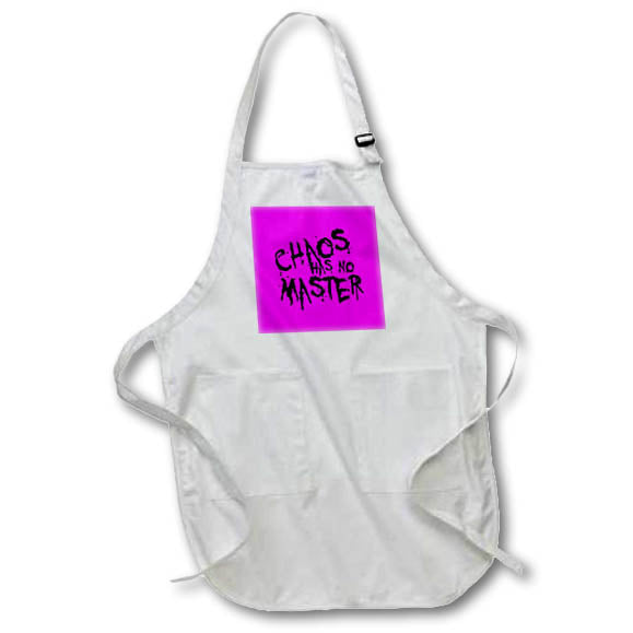 Apron - Chaos Has No Master Messy Black Graffiti Text Typography - Chaos