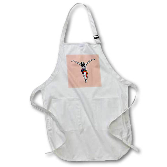 Apron - Christ Wearing Rainbow Colored Loincloth Vector Art - LGBTQ Easter
