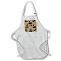Apron - Kitesurf Black Silhouette Photo Montage Pattern Vector Art - Kitesurfing