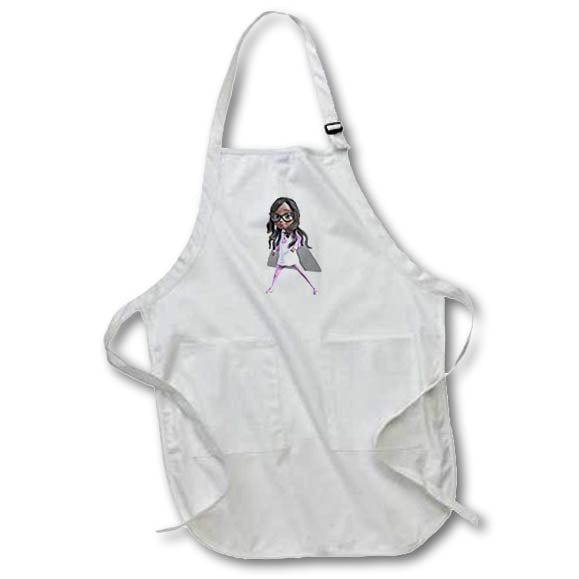 Apron - Cartoon Girl with a Cape Graphics Cartoon