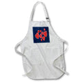 Apron - Cute Hearts Hand Drawn Deep Red Romantic Doodle Pattern - Heart Pattern