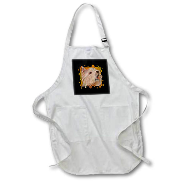 Apron - Cute West Highland White Terrier Portrait Vector Vector Art - Terrier