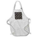 Apron - Pretty Pink and Black Japanese Floral Pattern Patterns