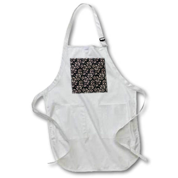 Apron - Pretty Pink and Black Japanese Floral Pattern Patterns