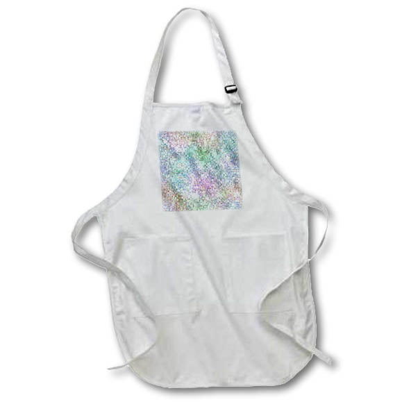 Apron - Pink, Aqua, and Blue Ombre Image Of Silver Dots Pattern Patterns