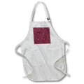 Apron - Pretty Contemporary Pink On Red Leaf Pattern Patterns