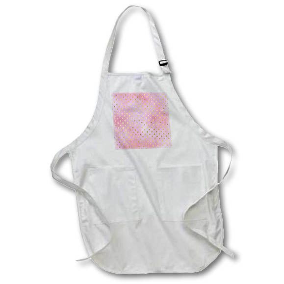 Apron - Pretty Pink and Image Of Gold Tiny Diamond Shapes Pattern Patterns
