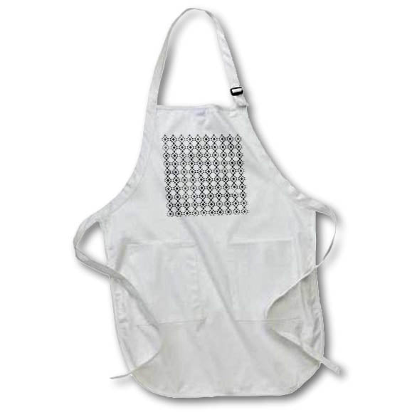 Apron - Black and White Geometric Aztec Pattern Patterns