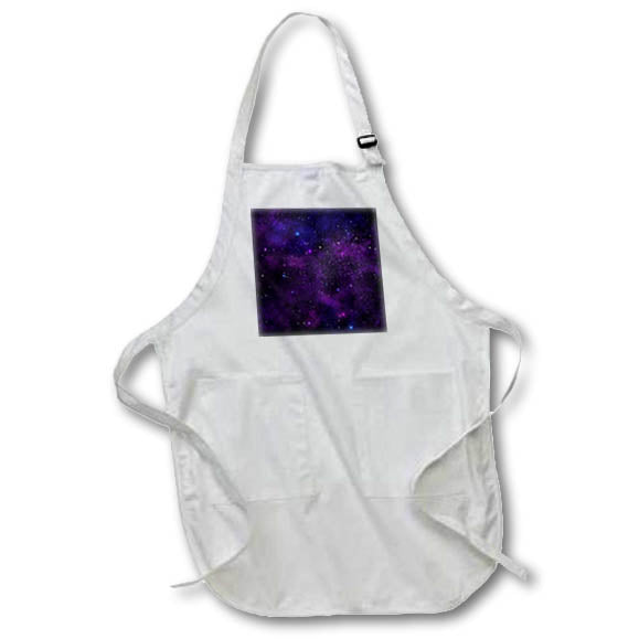 Apron - Purple and Blue Star Night Sky Abstract Patterns