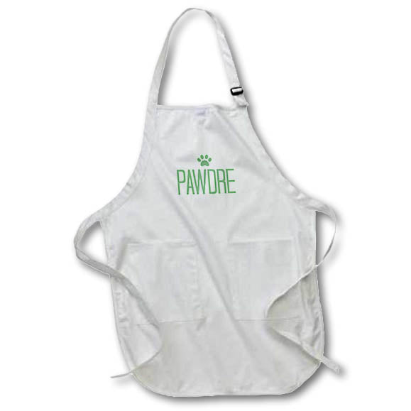 Apron - Pawdre Light Green Funny Sayings