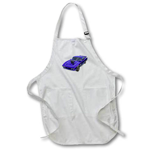Apron - Classic Blue Muscle Car Graphics Car