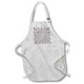 Apron - Radial Pattern In Green and Pink On Buff White Digital Art - Art Deco Radial Pattern