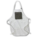Apron - Radial Pattern In Brown Teal and Red Digital Art - Art Deco Radial Pattern