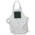 Apron - Art Deco Style Fleur De Lis Pattern Green On Black Digital Art - Symmetrical Pattern