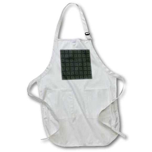 Apron - Art Deco Style Fleur De Lis Pattern Green On Black Digital Art - Symmetrical Pattern