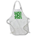 Apron - Overlapping Rectangles White Green Geo Abstract Pattern Digital Art - Symmetrical Pattern