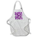 Apron - Overlapping Rectangles White Purple Geo Abstract Pattern Digital Art - Symmetrical Pattern
