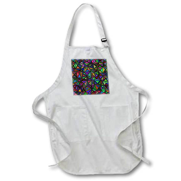 Apron - Dark colored happy triangle mosaic background design Zydd - Triangle Backgrounds