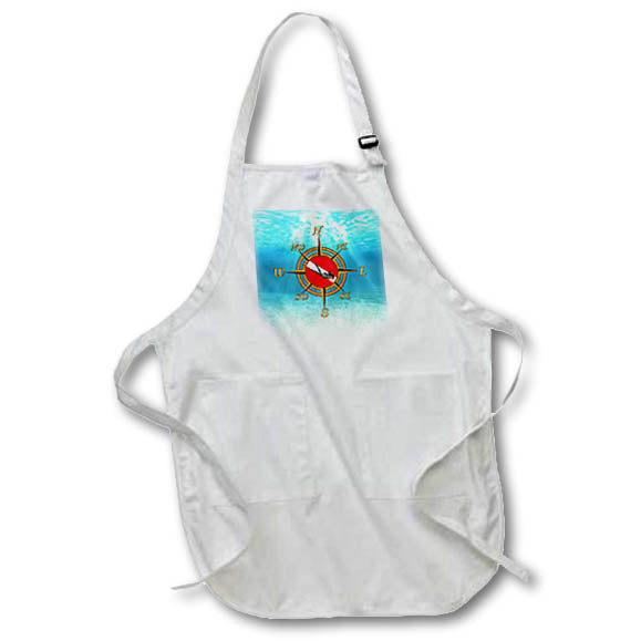 Apron - Female SCUBA diver with nautical compass. Creative Studios – SCUBA Diving