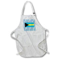 Apron - Bahamas flag on a pink flamingo pattern. Creative Studios – Bahamas