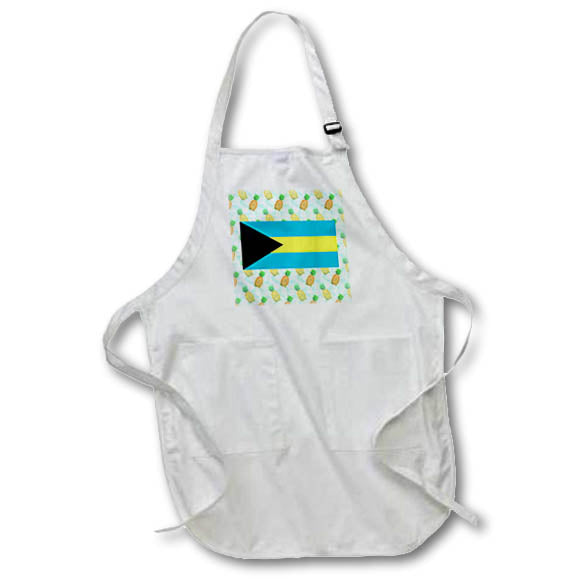 Apron - Bahamas Caribbean flag on a pineapple pattern. Creative Studios – Bahamas