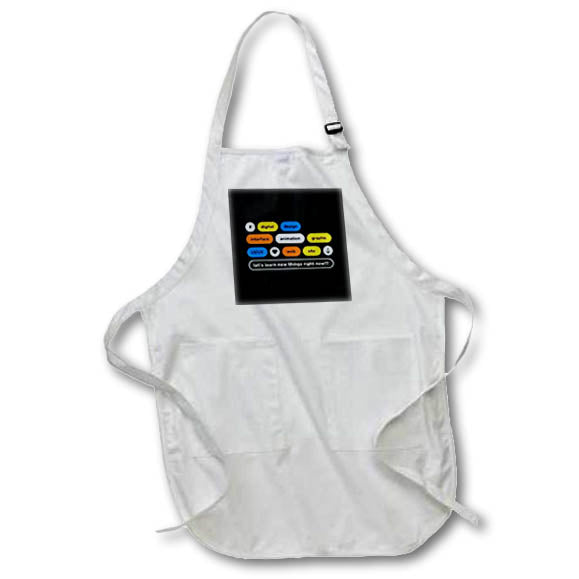 Apron - Let Us Learn New Things Techie Geek Funny Meme 3dRose - Techie Geek Designs