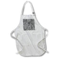 Apron - Black and Image of Silver Hearts Pattern Patterns