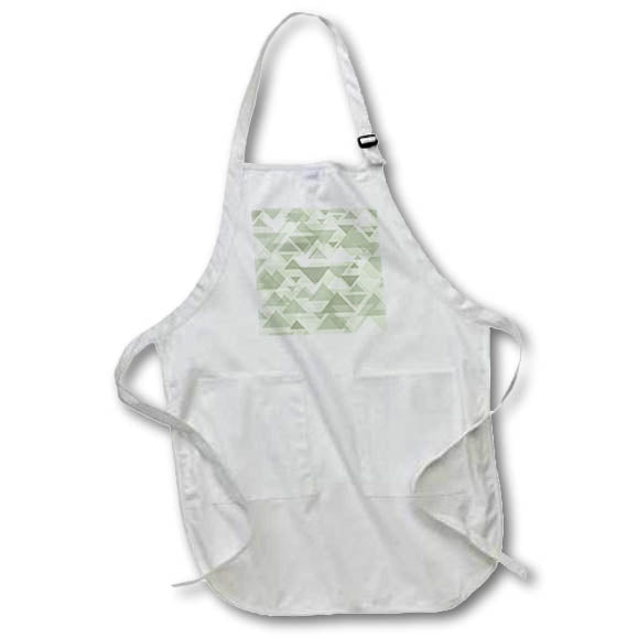 Apron - Modern Sage Green Layered Triangles Pattern Patterns