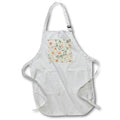 Apron - Pretty Peach Floral With Script Writing Collage Pattern Patterns