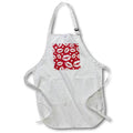 Apron - Contemporary Red and White Lips Imprint Kiss Pattern Patterns
