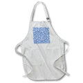 Apron - Cornflower Blue and White Leafy Flourish Pattern Patterns