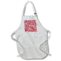 Apron - Pretty Red On Red Floral Pattern Patterns
