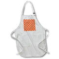 Apron - Orange and White Skull and Crossbones Pattern Patterns