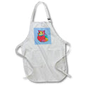 Apron - Rainbow Heart Cat on Blue Cats