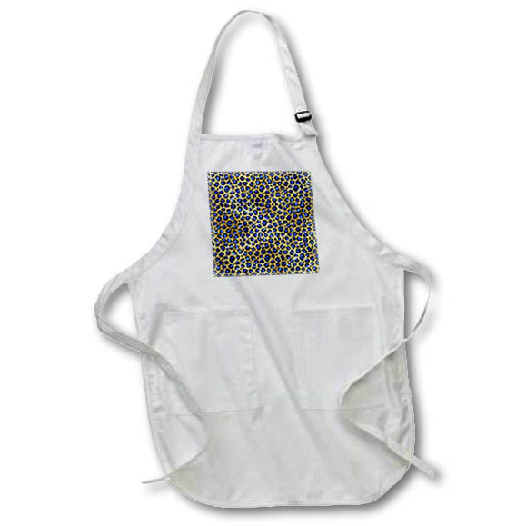 Apron - Blue and Gold Cheetah Print Digital Art