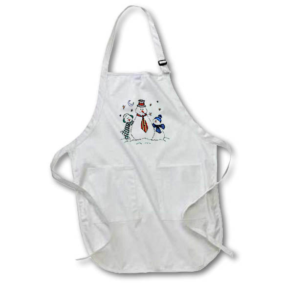 Apron - Three Snowmen Winter