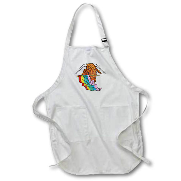 Apron - Gay Pride Goat Digital Art