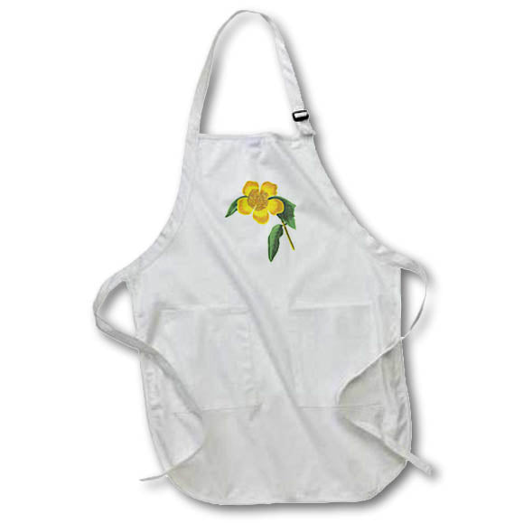 Apron - Image of a Yellow  Flower 3dRose-Spring Flower