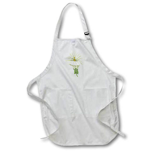 Apron - Image of a White Flower 3dRose-Spring Flower