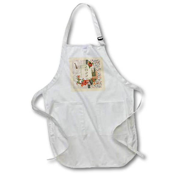 Apron - Image of Tassel, Flora 2022, Frame Flowers, Books, Diploma, Coral Graduation Design
