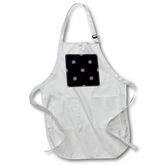 Apron - Glam Purple Image Of Glitter and Black Dots Pattern Geometric Patterns