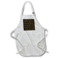 Apron - Black and Image of gold Ornamental Diamond Geometric Pattern Geometric Patterns