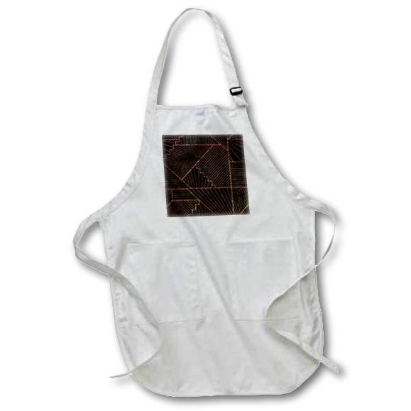 Apron - Modern Image Of Rust Geometric Abstract Pattern Geometric Patterns