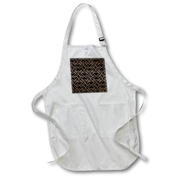 Apron - Modern Black and Image Of Gold Boho Geometric Pattern Geometric Patterns
