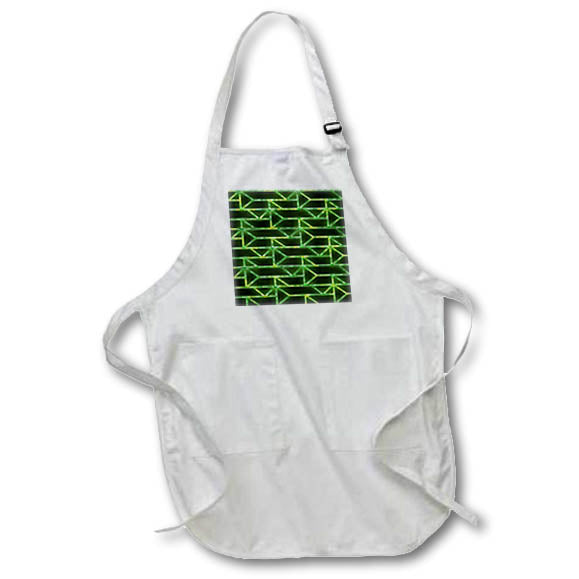 Apron - Bright Green Line Rectangle Geometric Pattern Geometric Patterns
