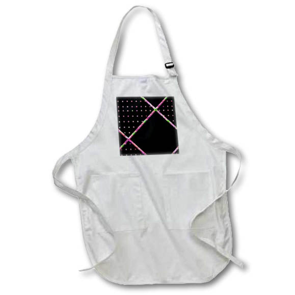 Apron - Modern Pink Green Diamond Shapes With Dots Pattern Geometric Patterns