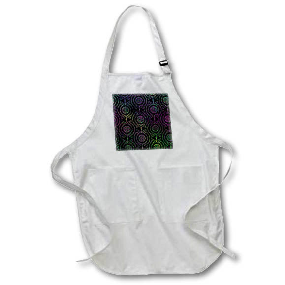 Apron - Modern Pink and Green Circle Geometric Gradient Pattern Geometric Patterns