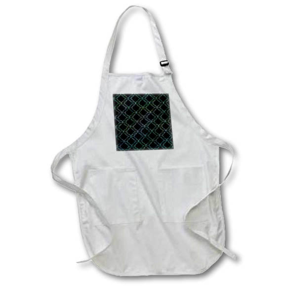 Apron - Green and Aqua Basket Weave Pattern Geometric Patterns