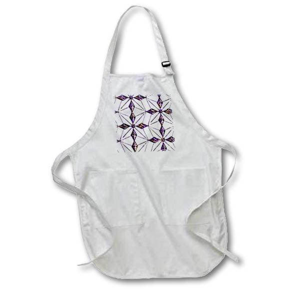 Apron - Pretty Purple Image Of Jewel Star Geometric Pattern Geometric Patterns
